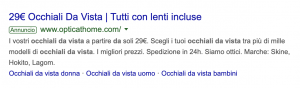 esempio di campagna Ad Words